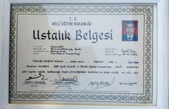 MEB Ustalık Belgesi